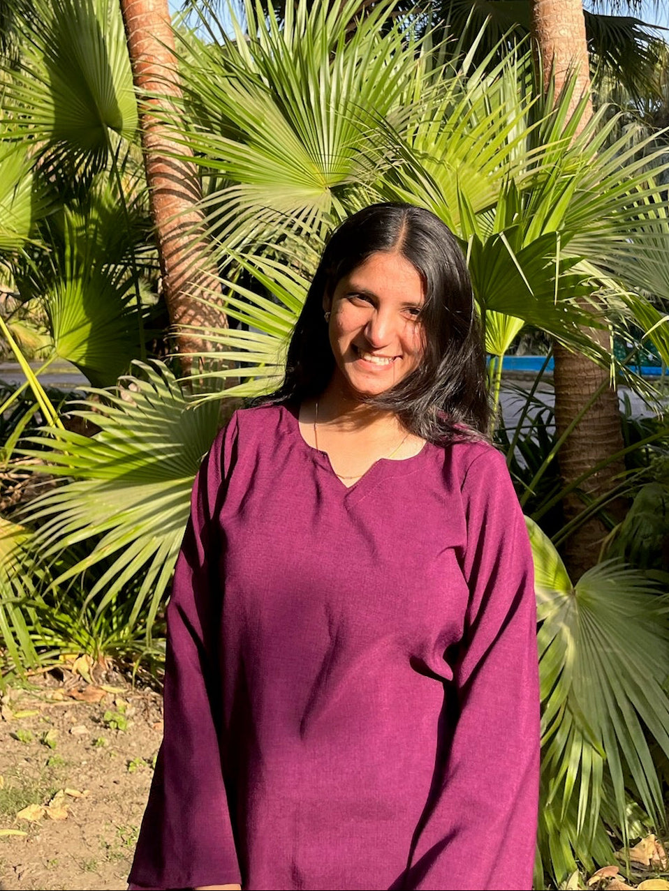 The 9-to-5 Kurti (Berry Wine)