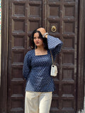 Neer Bell Sleeve Square Neck Short Kurti for Women by Jayzzedup