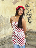Raspberry Elephant Print Top and Short Kurti for Women by Jayzzedup