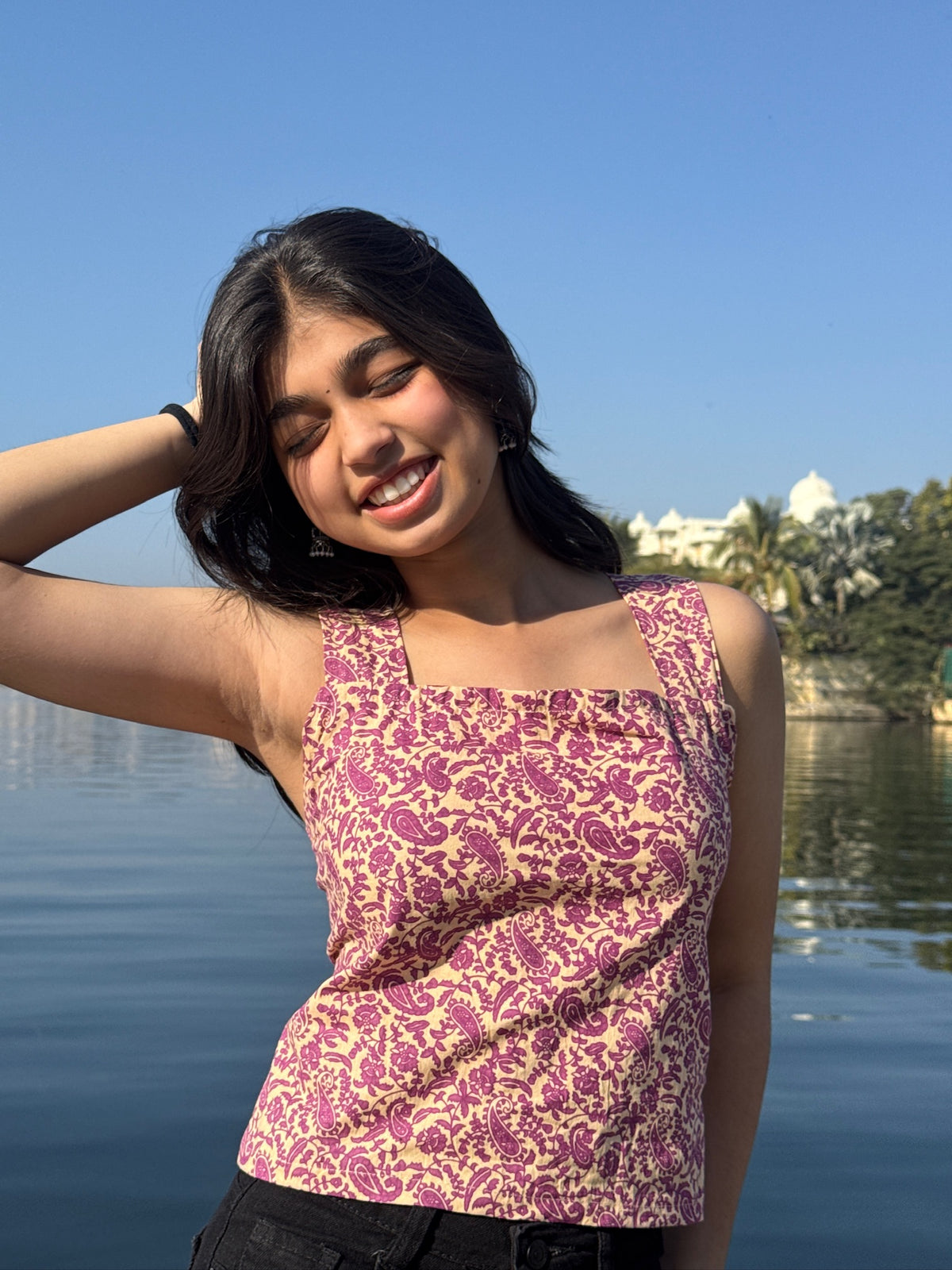 Zariya Back Corset Sleeveless Top for Women by Jayzzedup
